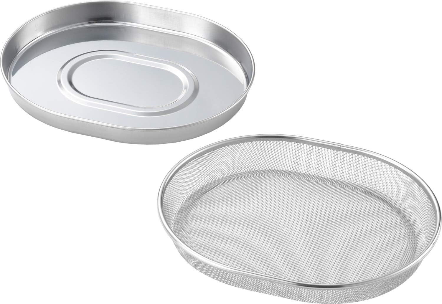 Yoshikawa SJ3200 Esophilac Oval Colander & Tray Set, Stainless Steel