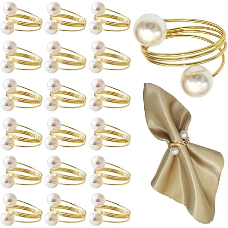 20 Pack Napkin Rings Gold: Elegant Table Decoration
