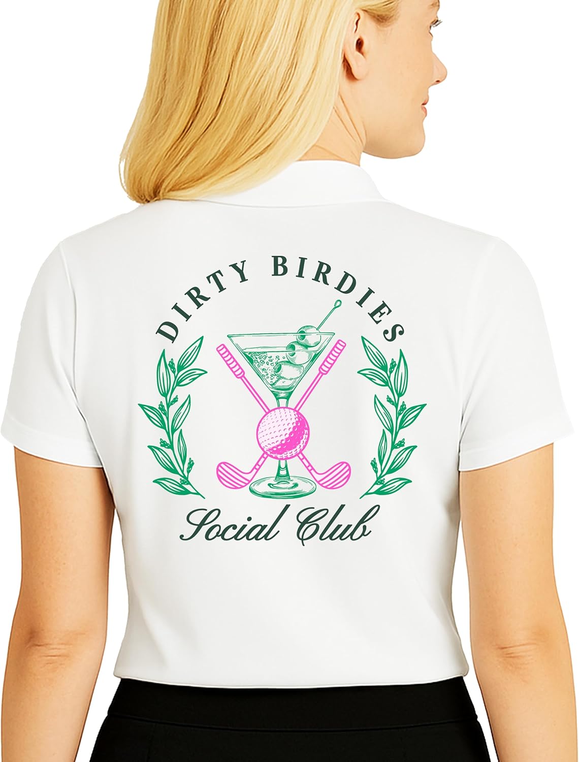 Dirty Birdies Social Club Funny Matching Team Golf Outfit Golf Polo for Women