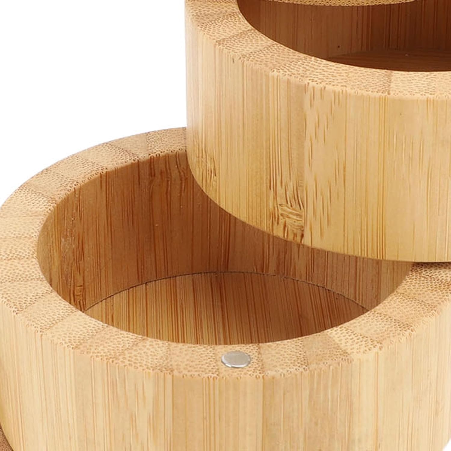 Organizer, 3 Tier Kitchen Salt and Storage Box with Magnetic Swivel Lids, Multifunctional Seasoning Jar and Storage Box Decor for Counter Cabinet Pantry