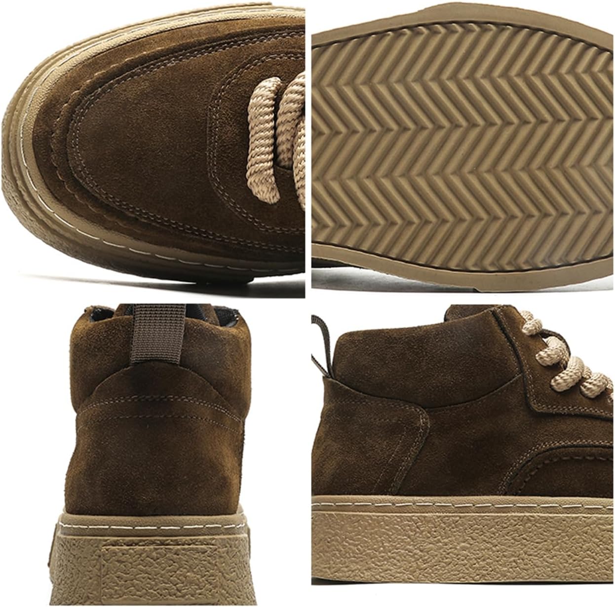 [ONE MAX] スニーカー ブーツ メンズ スエード 厚底靴 レースアップブーツ レザースニーカー ワークブーツ エンジニアブー