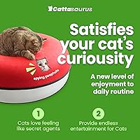 Vista 3 de Cattasaurus Peekaboo - Cueva para gatos, extra espaciosa para múltiples y grandes gatos de más de 12 libras, camas desmontables para gatos