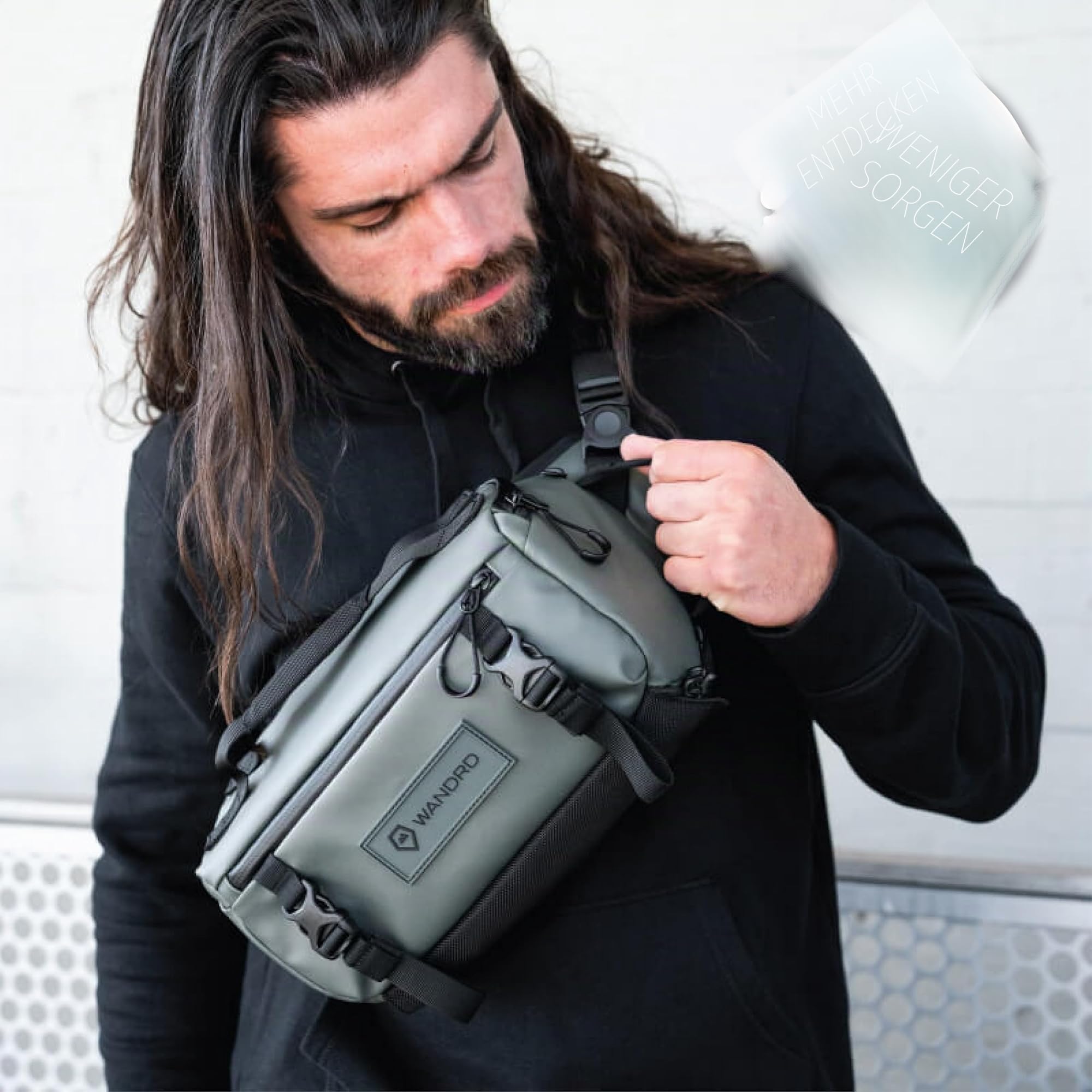 WANDRD ROGUE 6L Sling – Kameratasche – Crossbody-Tasche und Kameraetui für Fotografen, Grün (Wasatch Green)