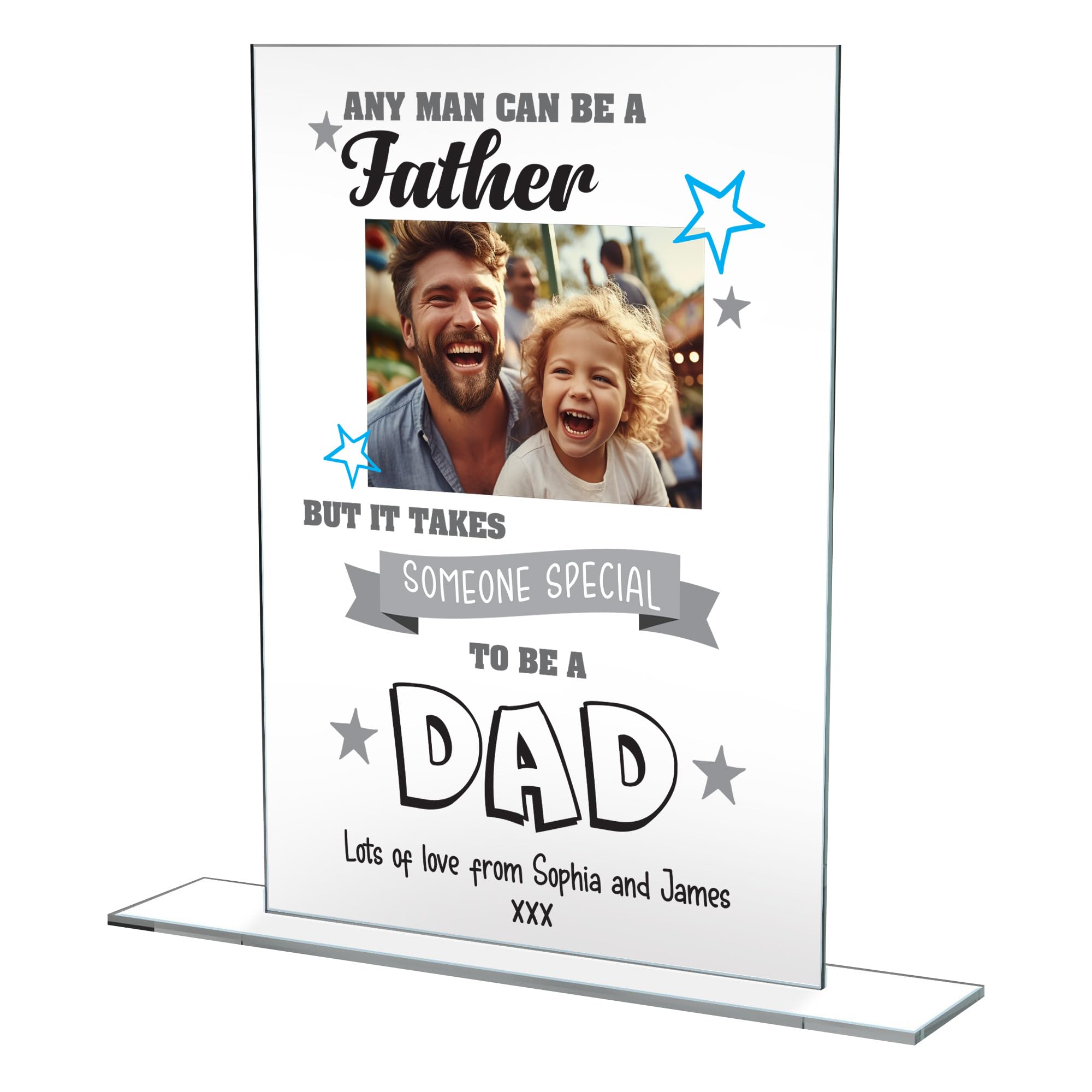 Personalised Gifts For Dad Acrylic Photo Plaque Presents Fathers Day Daddy Gifts From Daughter Son (Special Dad)
