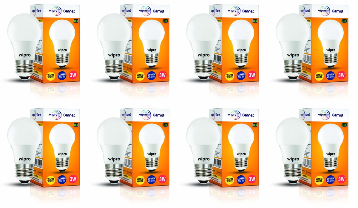 Wipro Garnet 3W LED Bulb for Home & Office |Warm White (2700K) | E27 Base|220 Degree Light Coverage |4Kv Surge Protection |400V High Voltage Protection |Energy Efficient | Pack of 8-image-19