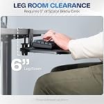 VIVO Clamp-on 23 x 10 inch Rotating Computer Keyboard and Mouse Tray, Extra Sturdy Single Desk Swivel Clamp, Ergonomic Typing, Black, MOUNT-KB04CB