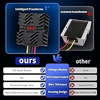 Vista 5 de Convertidor Buck de 24 V CC a 12 VCC, fuente de alimentación reductora impermeable con pantalla LED, chip de seguridad MCU, bloques de terminales