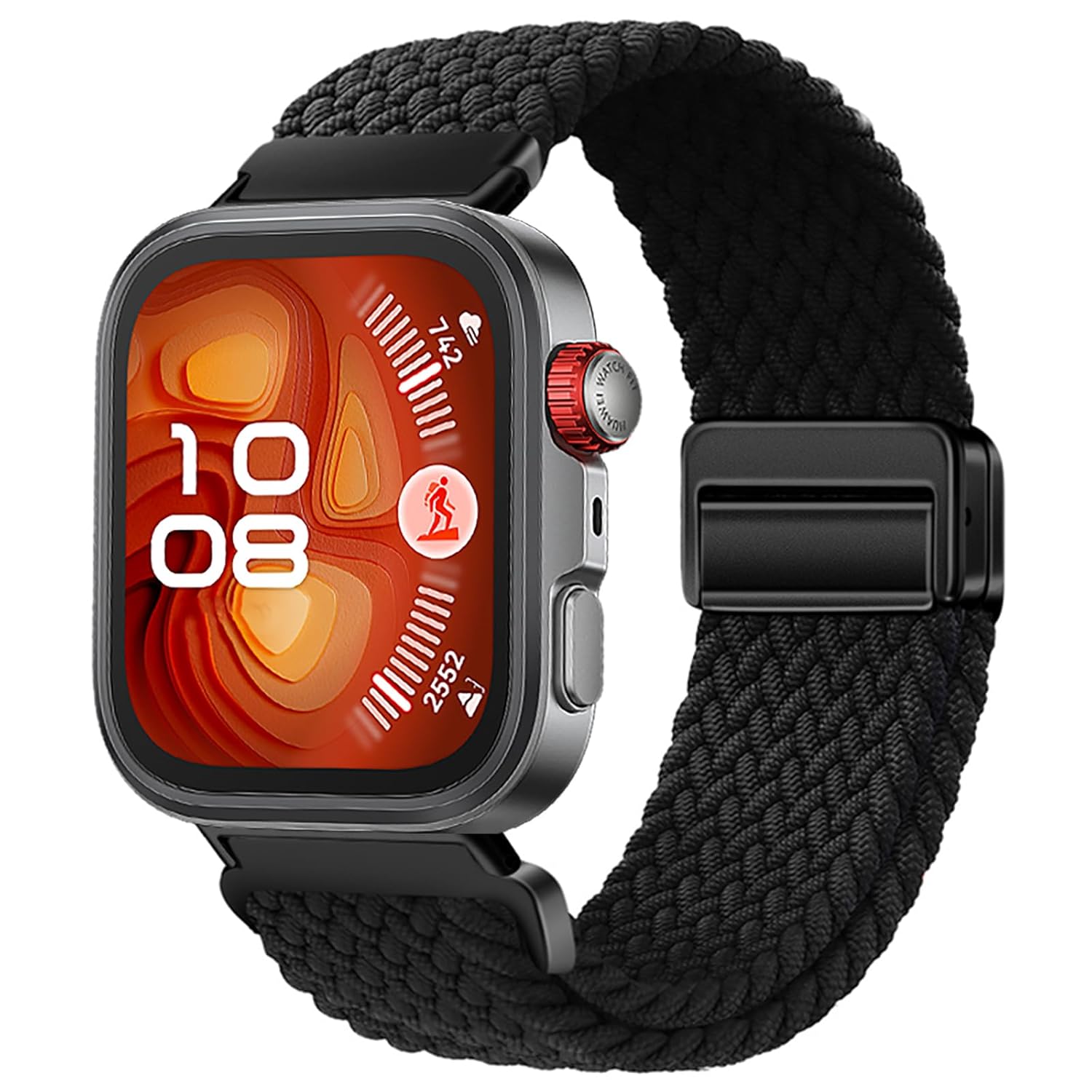 SUIMUMU Nylon Strap Compatible with Huawei Watch Fit 3/fit 4/fit 4 Pro Bands, Adjustable Elastic strap with Magnetic Buckle, Quick Release Replacement Sport Wristbands