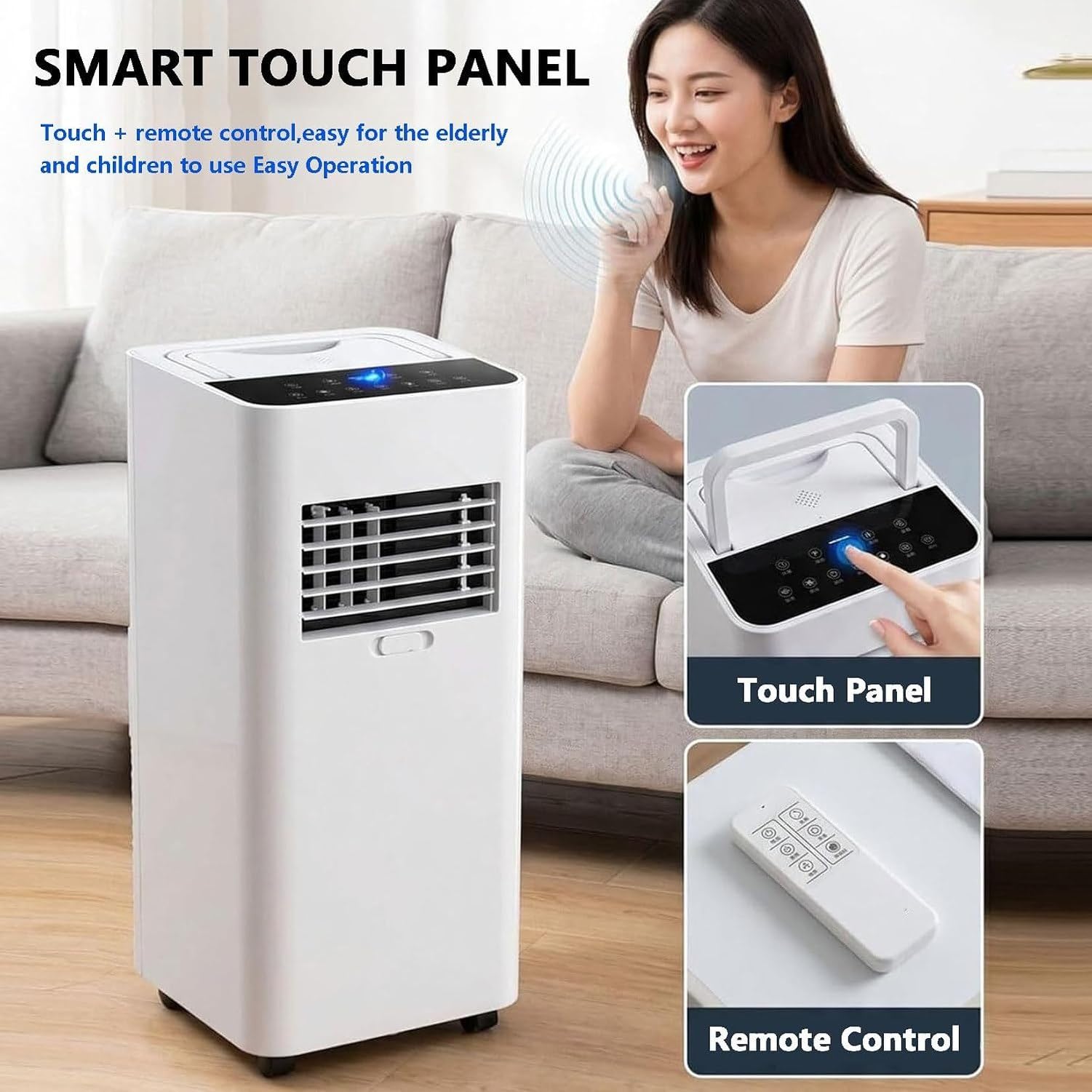 Aire Acondicionado Portátil 7000 BTU Silencioso con Mando