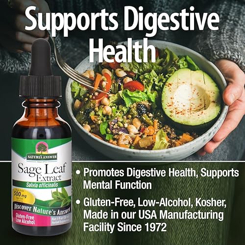 Miniatura 3 de Nature 's Respuesta Sage Leaf con orgánico Alcohol, 1-Fluid onza
