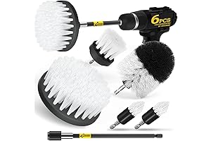 Holikme Drill Brush for Auto Detailing - Extended Long Attachment Set