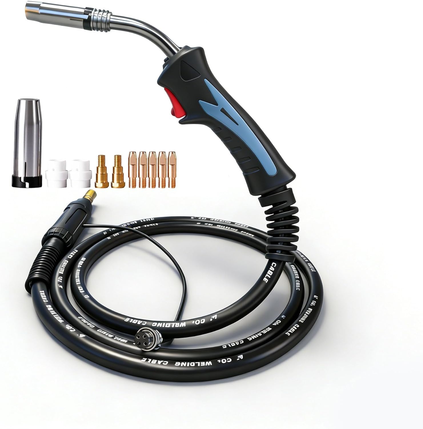 15ft 250A MIG Welding Gun Compatible with Eastwood MIG250, Eastwood MP250 and Eastwood MP250i Welder -Give .023-.035" Tips, Nozzles, Diffusers Kit