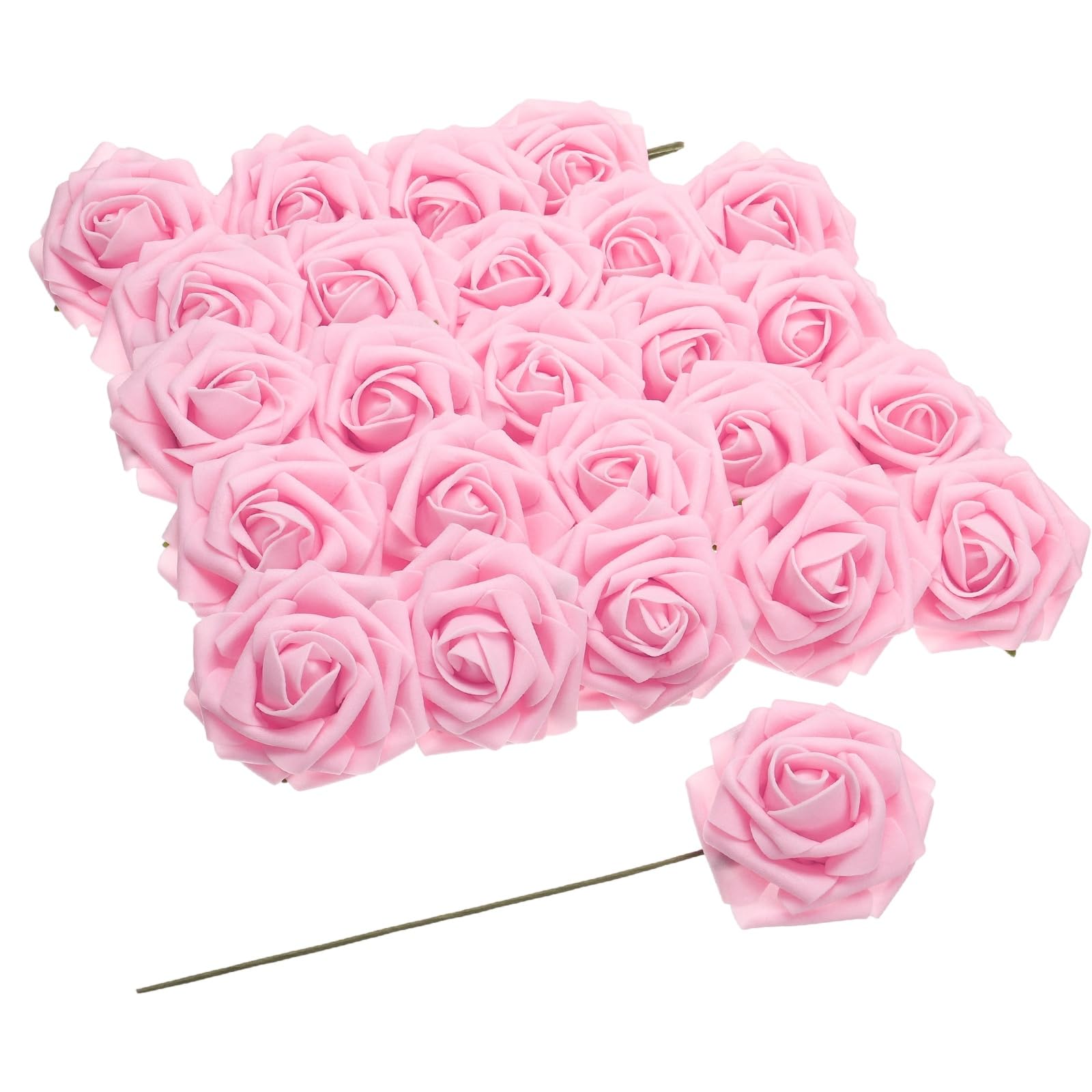 Roses artificielles rose clair | Ne flétrissent jamais pour votre bouquet de mariage