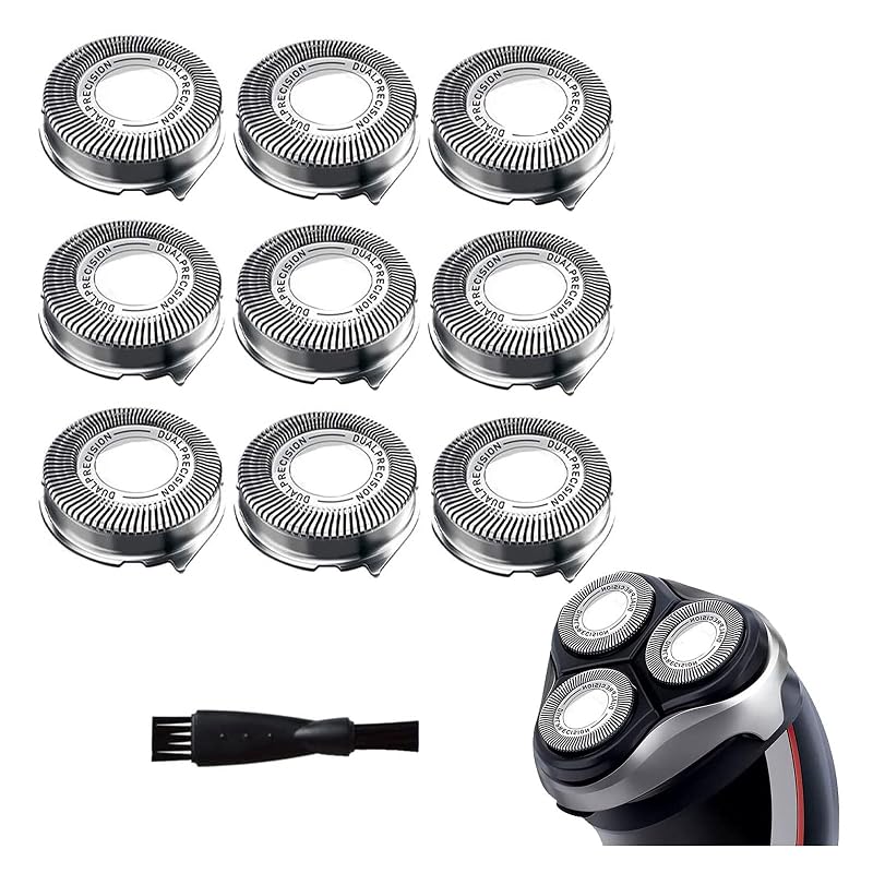 Cabeças de reposição HQ8 Gleway compatíveis com barbeadores elétricos Philips, para séries Aquatec HQ8, PT730 e AT880, pacote com 9