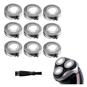 HQ8 Replacement Heads Blades Compatible with Philips Electric Shavers, HQ8 Replacement Razor Shaving Head Fit for Aquatec HQ8 Series, OEM HQ8 Heads Upgraded for PT730 AT880 AT811, 9-Pack