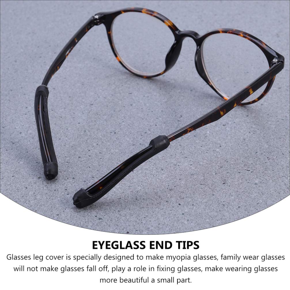 EXCEART 10 Pares Gafas De Silicona Antideslizante Anteojos Oreja Calcetines Fundas De Silicón Para Patillas De Anteojos Empuñaduras De Oreja De Anteojos Oído Gel De Sílice Herramienta