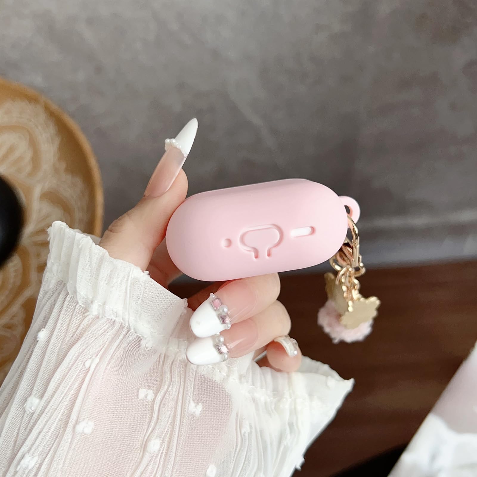 Amazon.com: GARTOO Cute Pink Case for Airpods 4 Cover for Girl Women with  Pom pom Flower Keychain & Cleaner Kit, Soft Silicone Airpods iPod 4 Gen  Protective Cover Skin for Airpod 4