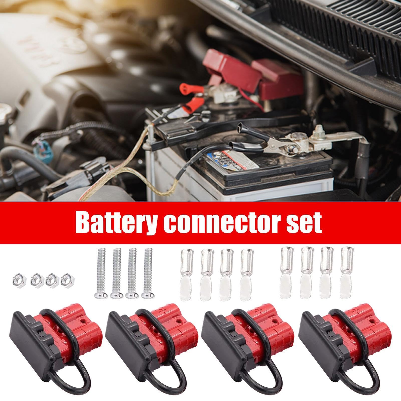 Attacco rapido per verricello, connettore per batteria a sgancio rapido, 50 Ampere, cavo a taglio rapido, da 6 a 12 gauge – 12 – 36 V, set di recupero connettore rapido per