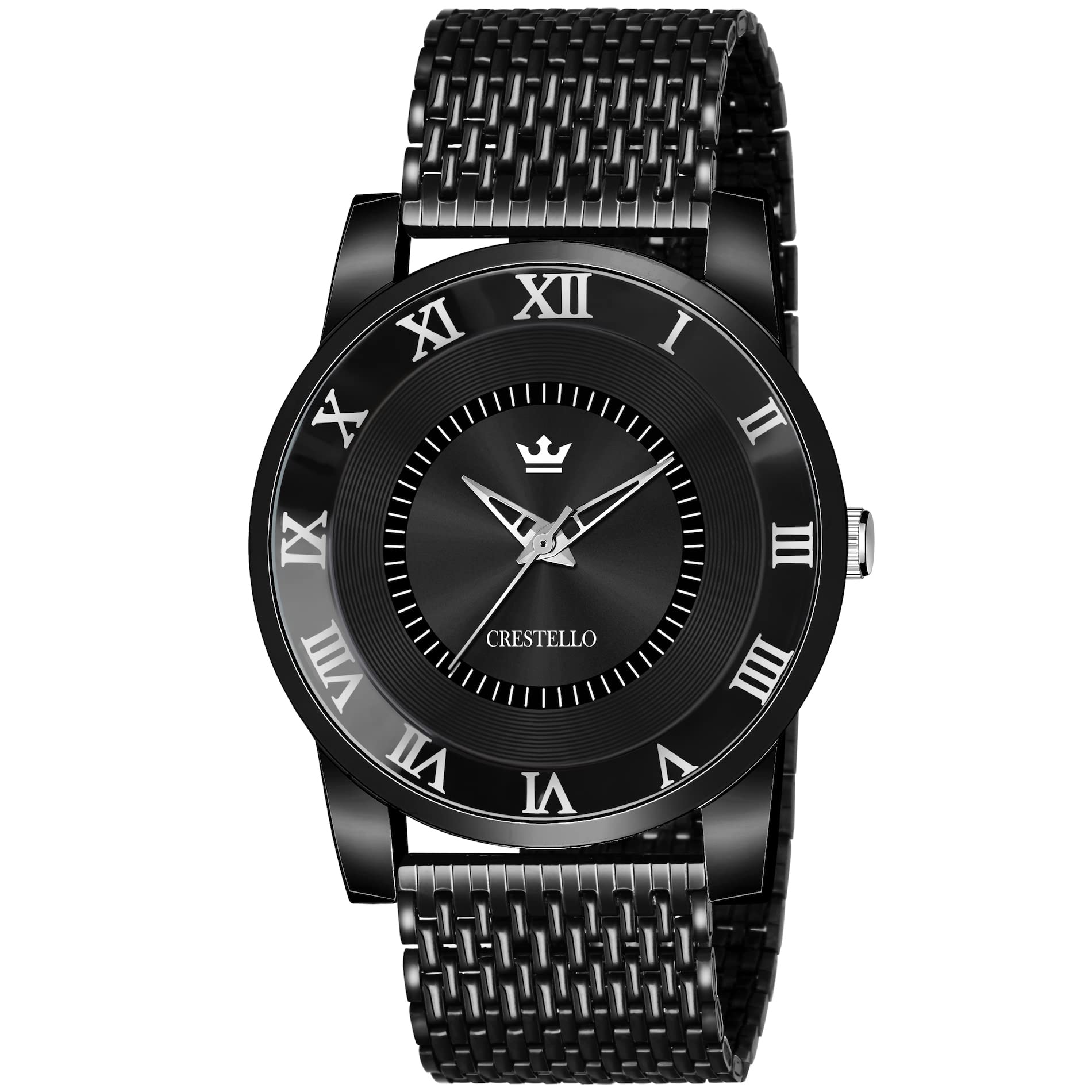CRESTELLO Silver Metal Mesh Chain Watch for Men (CR-WT012-SLV-CH) (B09KPQ58B6) Amazon Price History, Amazon Price Tracker