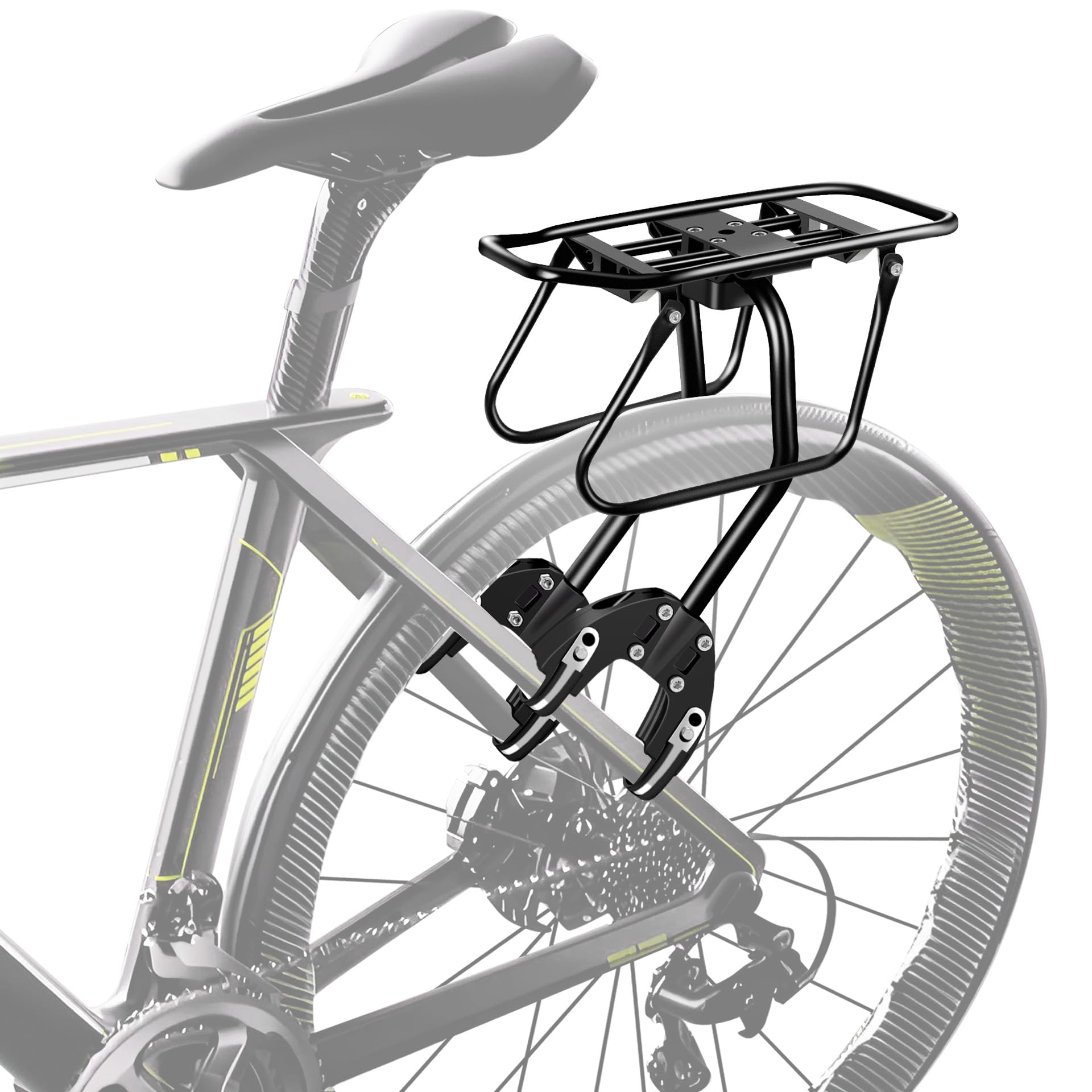 Mimoke Porte-bagages de vélo en aluminium – Universel pour sacs, paniers et sacs, roues de 20 à 29″