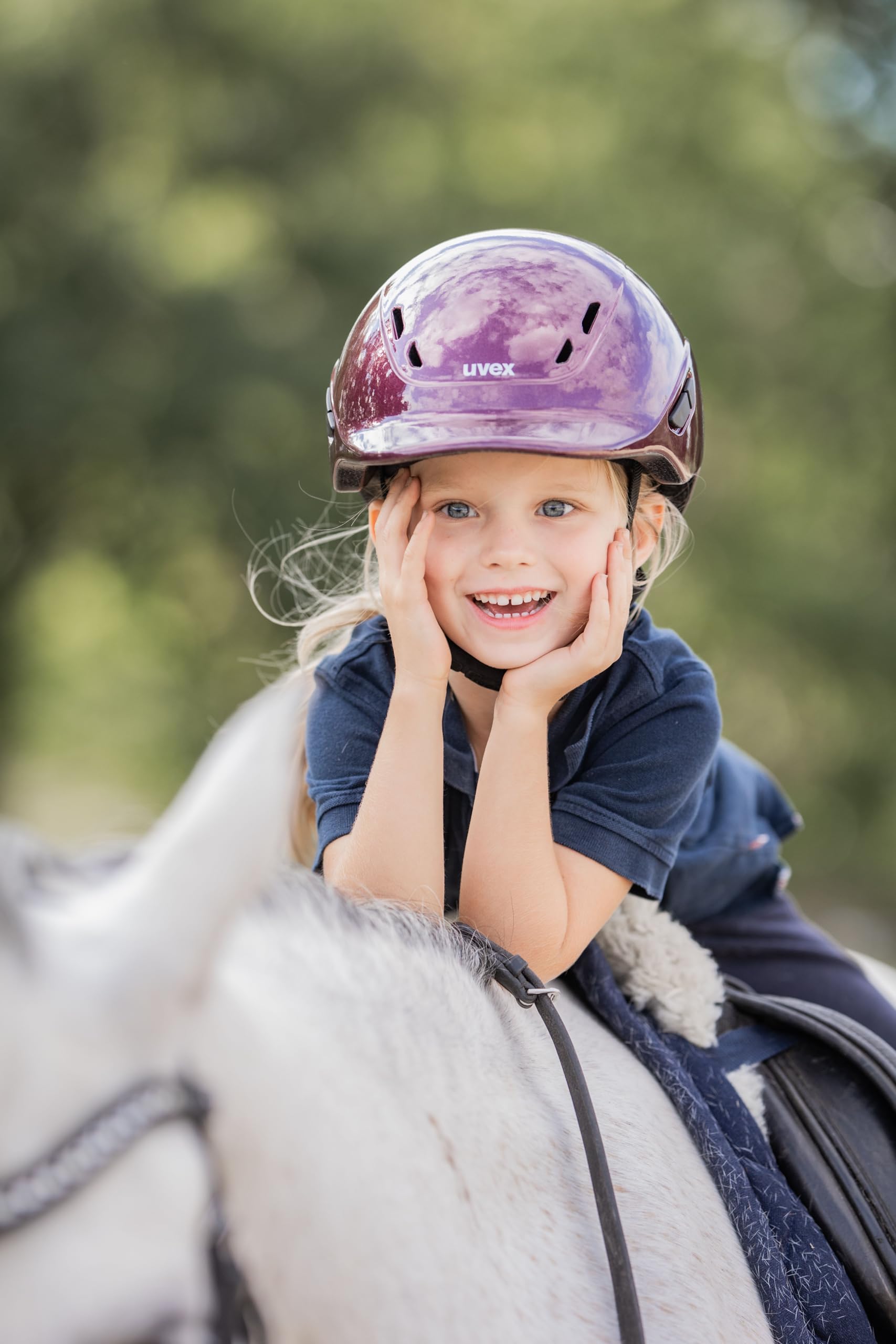 uvex kidoxx – Casque d’équitation Enfant léger et réglable