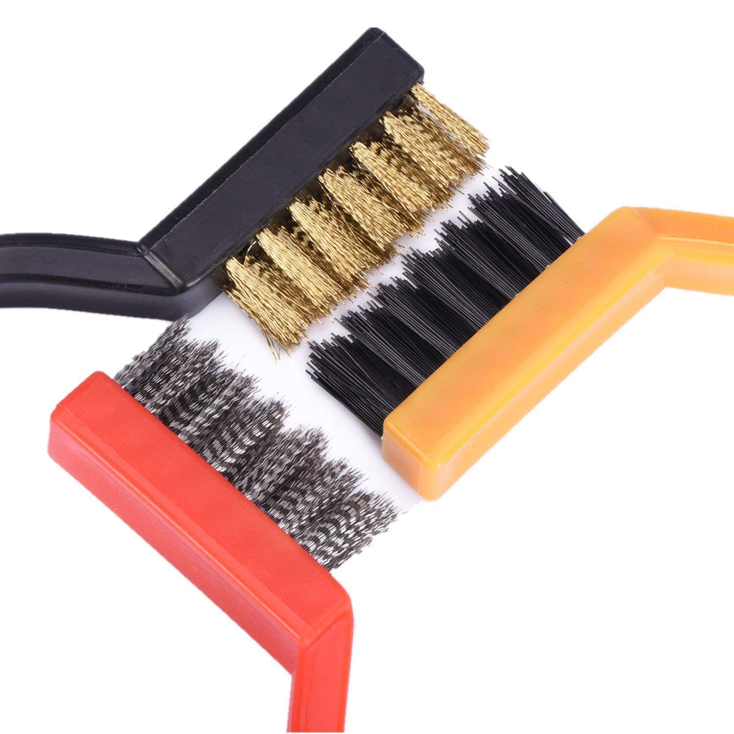 Ablue Clipper Wire Brush Set | Cleaning Tool Kit With Brass, Nylon, Stainless Steel Bristles | Rust Removing Brush | Ideal For Jewelry Cleaner, Polishing, Rust & Corrosion Removal, Slag, Paint Remove (B08PQ247YK) Amazon Price History, Amazon Price Tracker