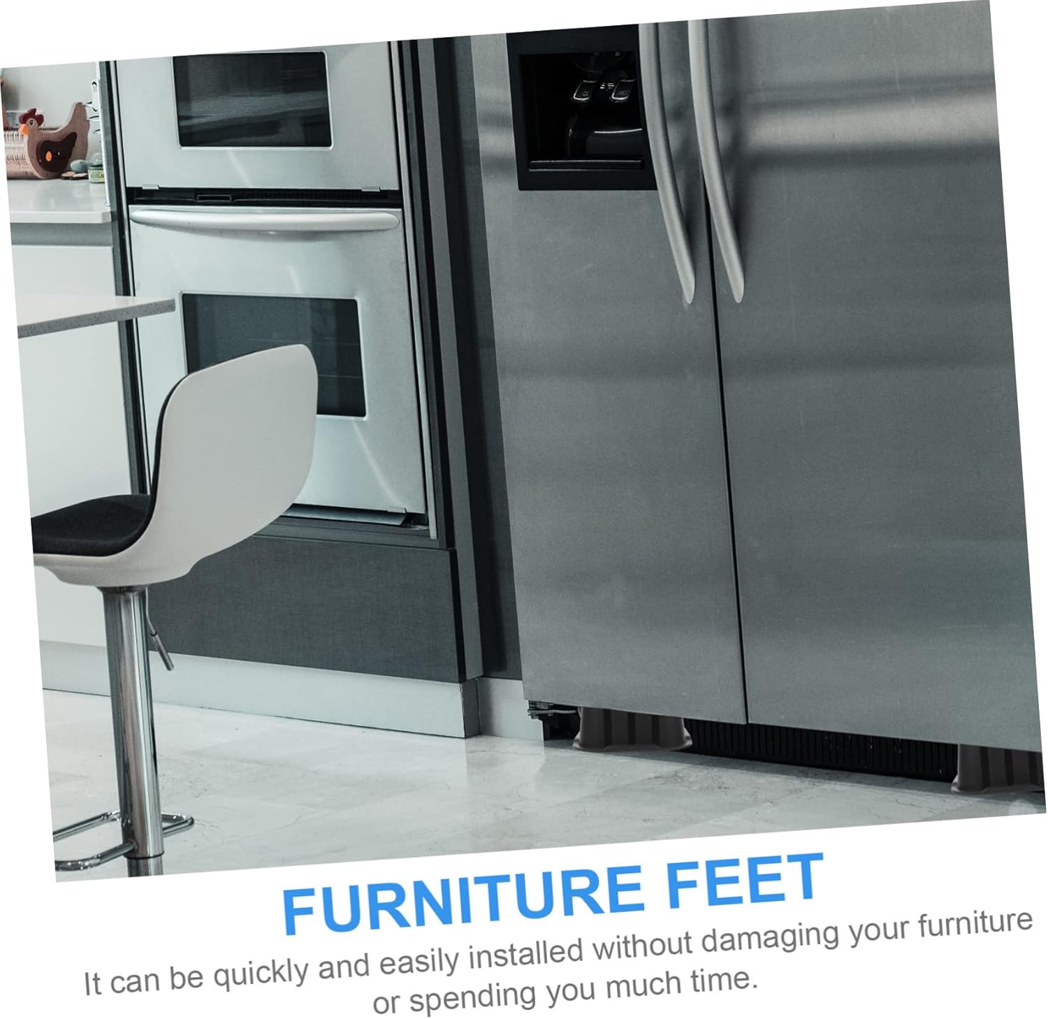 ABOOFAN 4sets Hardwood Floor Protector Furniture Levelers Chair Leg Covers Non-Slip Furniture Feet Risers