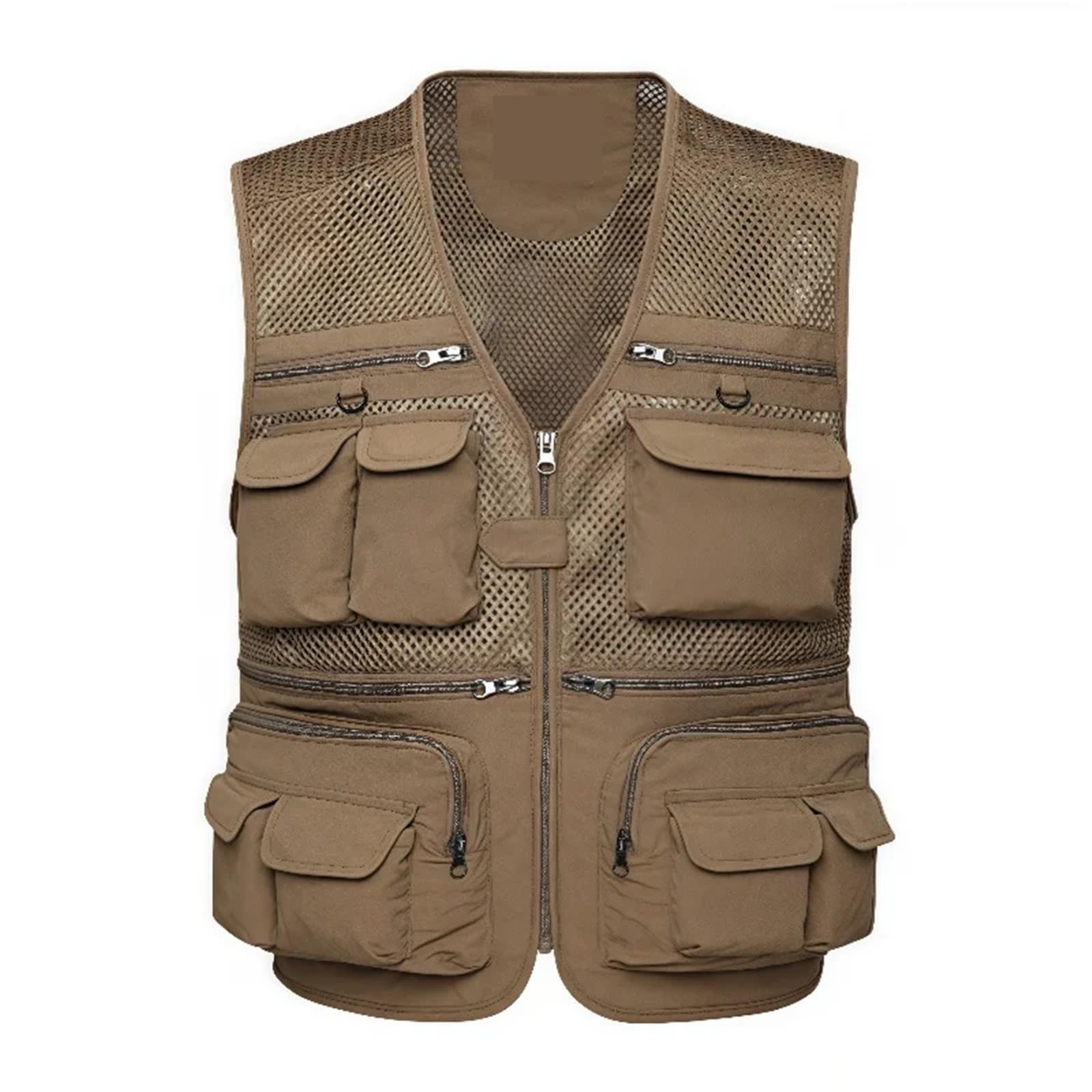 Herren Weste Outdoor Webbed Gear Mantel Sommer Angelweste Männer Werkzeug Multi-Taschen Mesh Arbeit Ärmellose Jacke Männlich Für Jagd Angler