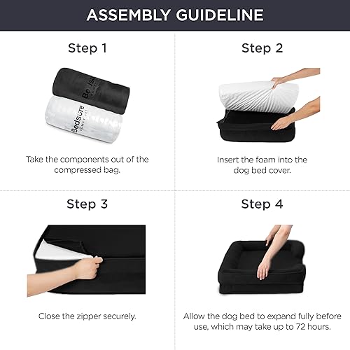 Miniatura 7 de Bedsure - Cama ortopédica pequeña para perros, sofá cama lavable para perros pequeños, espuma de soporte con funda extraíble y lavable, forro