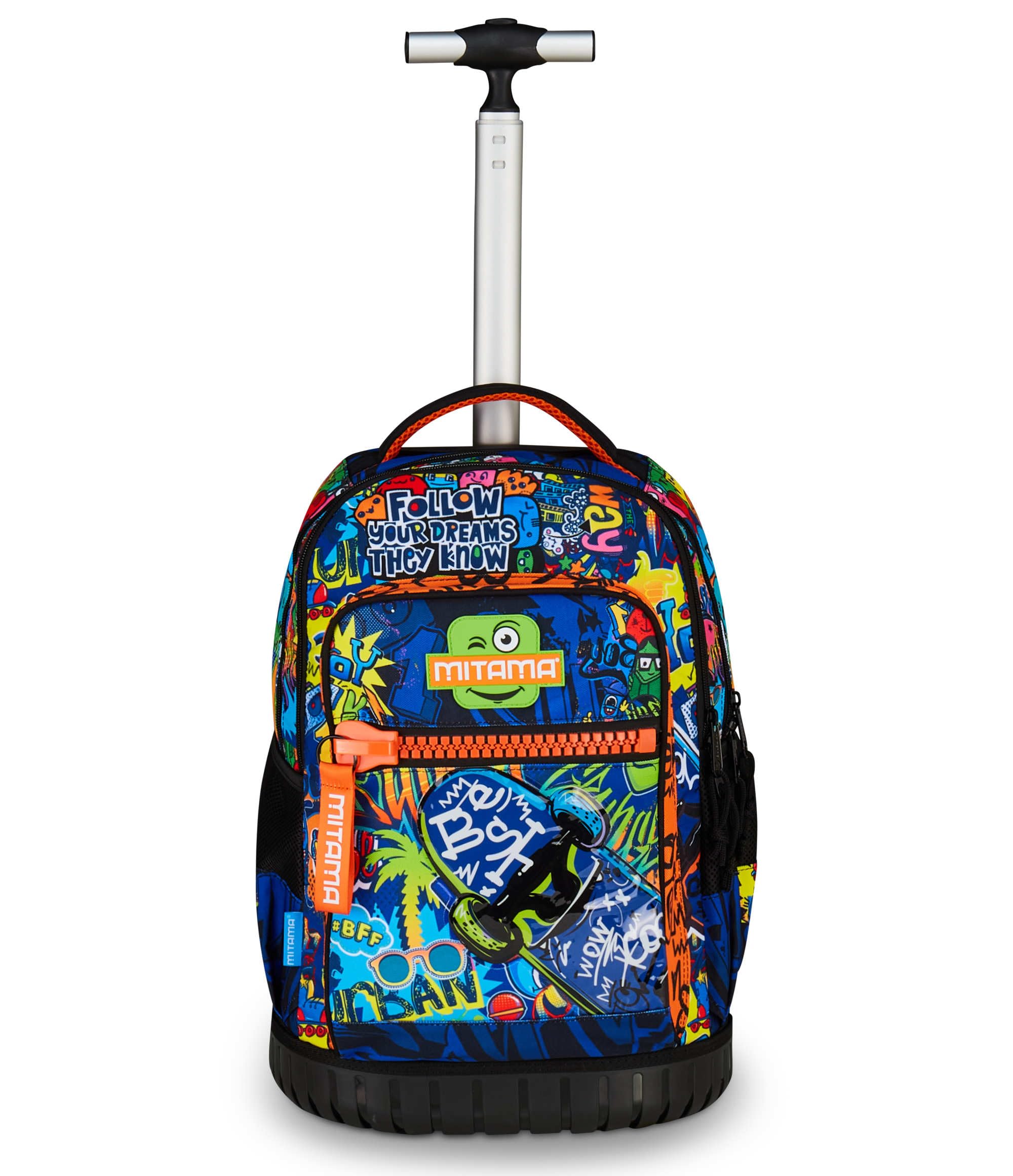 Mitama Trolley Run Extra SKATE DREAM, 33 Lt, Multicolore, Doppio Scomparto, Tasche multifunzione, Bambini e ragazzi, Scuola elementare e media, Tempo libero e viaggi