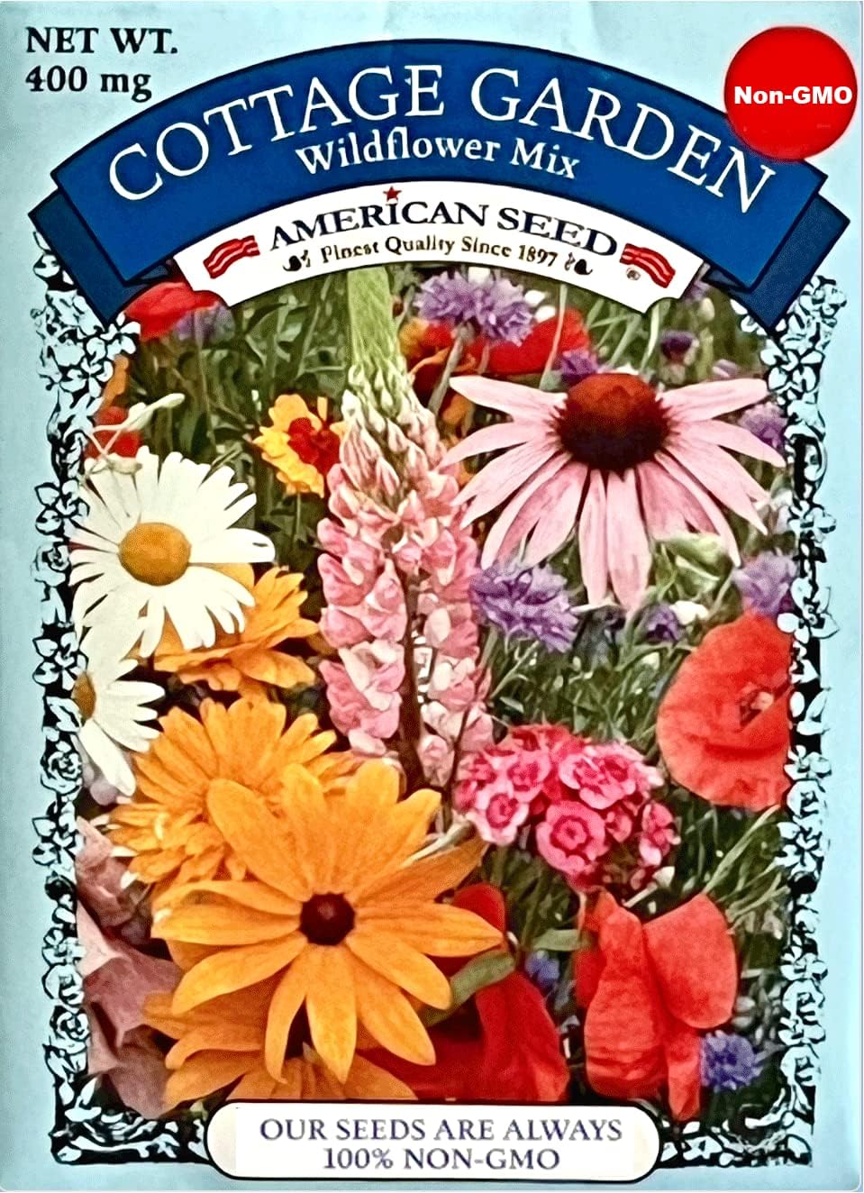 American Seed Cottage Garden Wildflower Mix NonGMO
