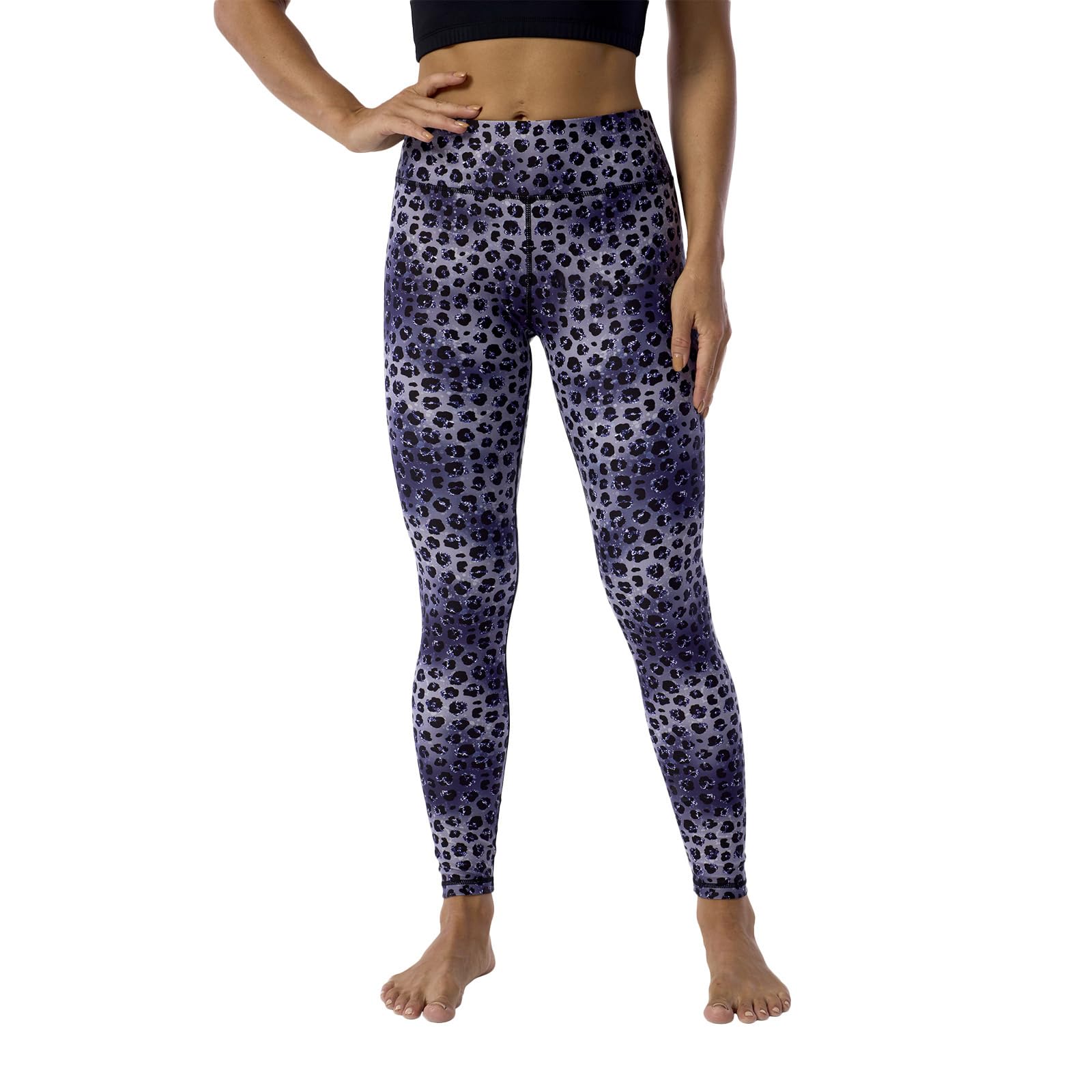 UIUO-UIPEU Women's Printed Yoga Pants with Pockets 7/8 Workout Leggings for Women Tummy Control Compression Leggings