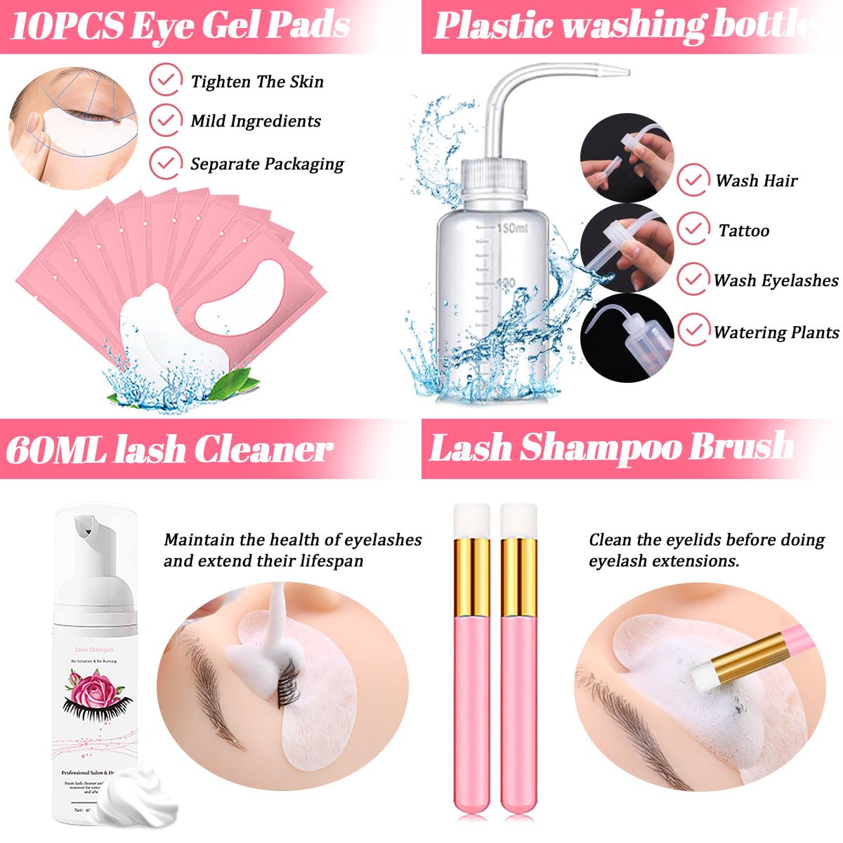 Wimpernverlängerung Set für Anfänger Lash Mannequin Kopf mit Ersetzten Augenlidern Falsche Wimpern Praxis Wimpern Streifen Facial Kleber USB Fan Professional Set