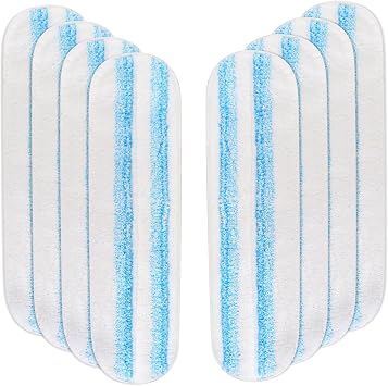 Sgizoku Mop Pad for Viledas H2pro Spin Flat Mop System Cover Refill 8PCS