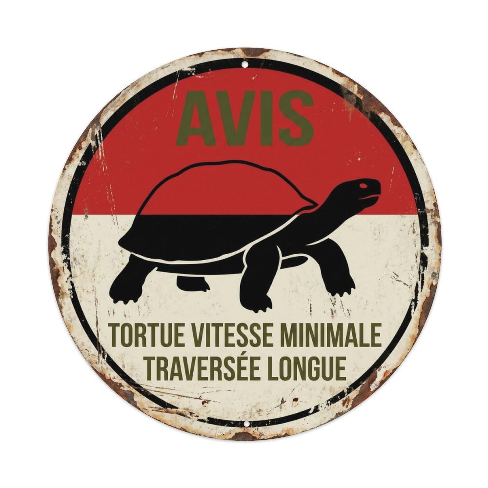 Vintage Lazy Turtle Extreme Slow Metal Tin Sign Plaque