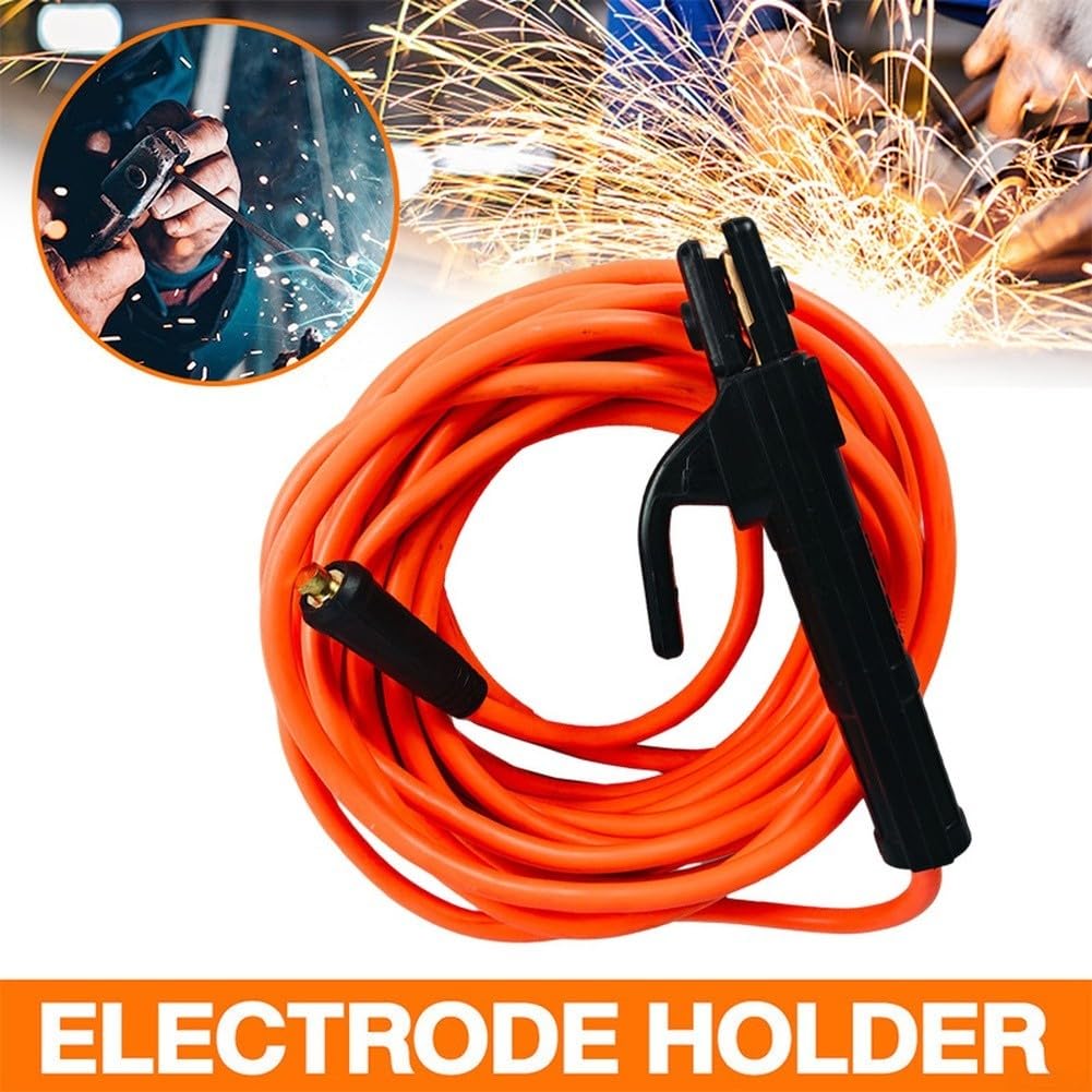Kit de cable de soldadura con soporte de electrodo abrazadera de tierra y accesorios para máquina de soldadura MMA 350 rendimiento (7 metros)