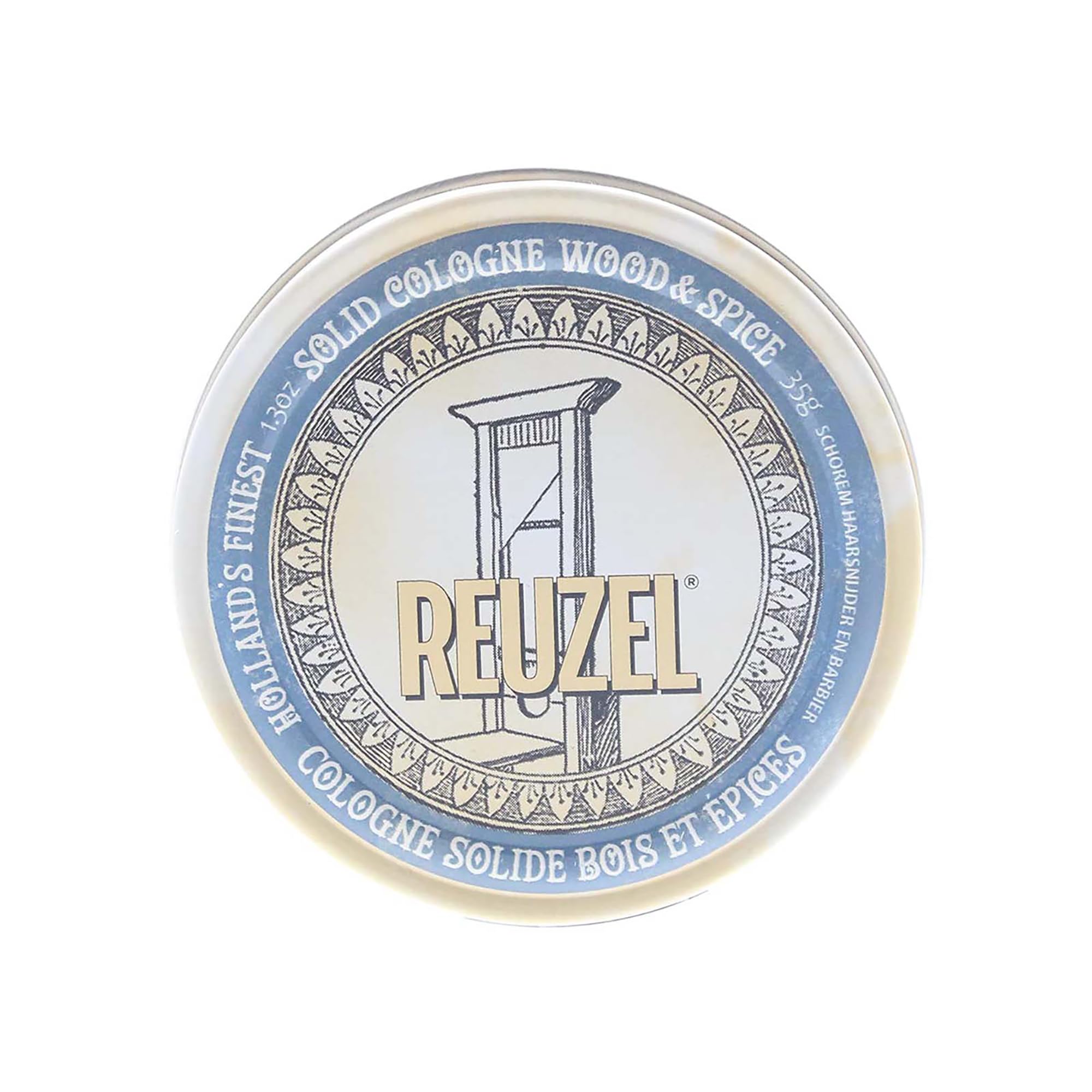 Reuzel Solid Cologne Wood And Spice - Easy To Apply - With Notes Of Lemon Zest, Cedarwood And Clove - Wax Based Formula - Subtle Fragrance That Lasts All Day - For Gym, Travel Or On The Go - 1.3 Oz