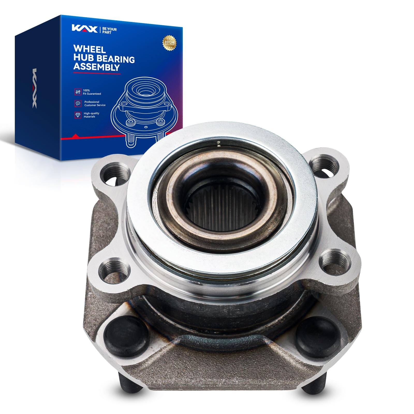 KAX 513299 Front Wheel Bearing Hub Assemblies Compatible with 2007-2012 Nissan Sentra 4 Lugs W/ABS
