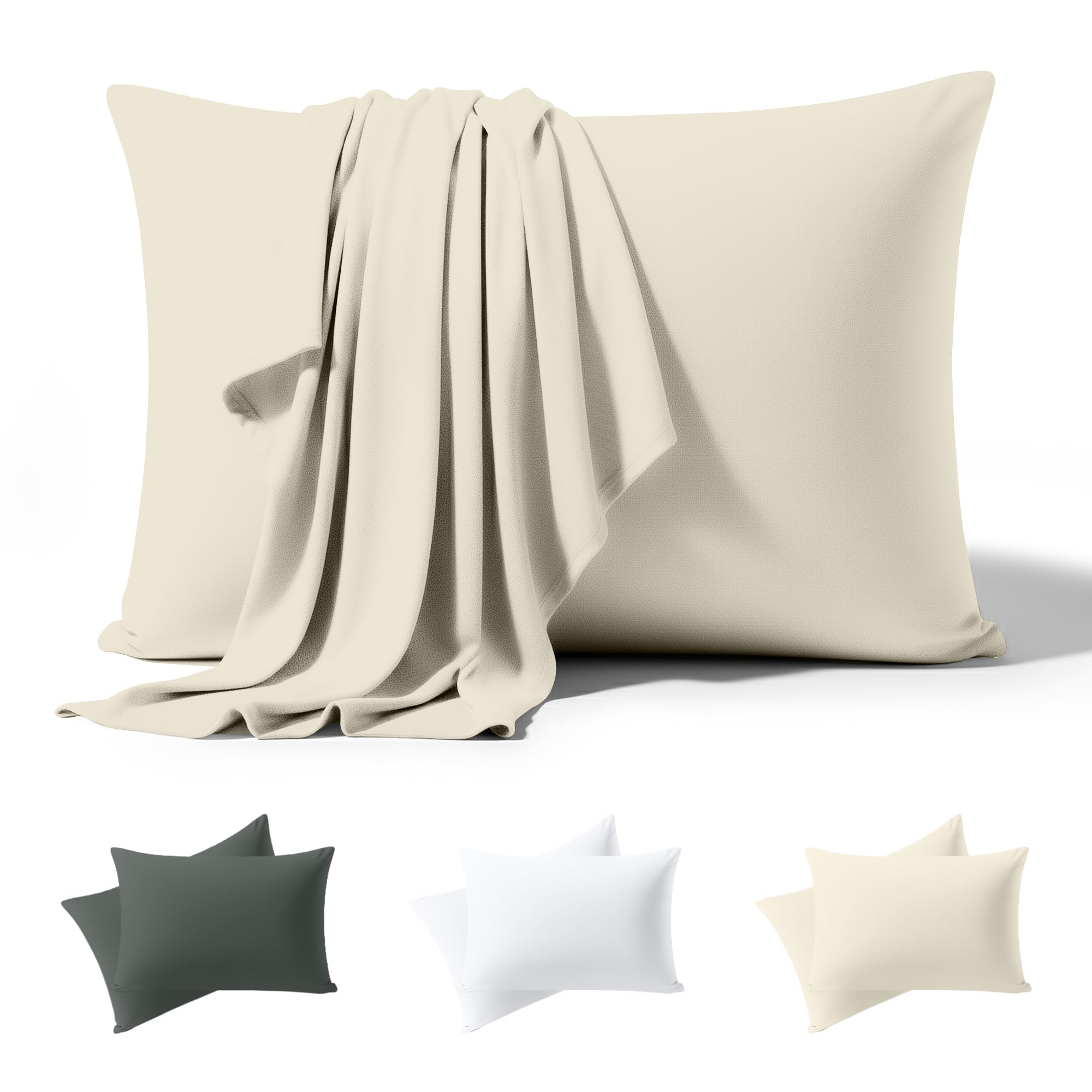 Utopia Bedding - Jersey kussensloop 40 x 40 cm, set van 2 - OEKO