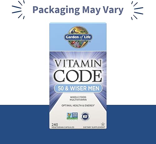 Miniatura 9 de Garden of Life Multivitamínico para hombres código de vitamina 50 y suplemento vitamínico crudo para hombres con probióticos vegetariano 120 cápsulas