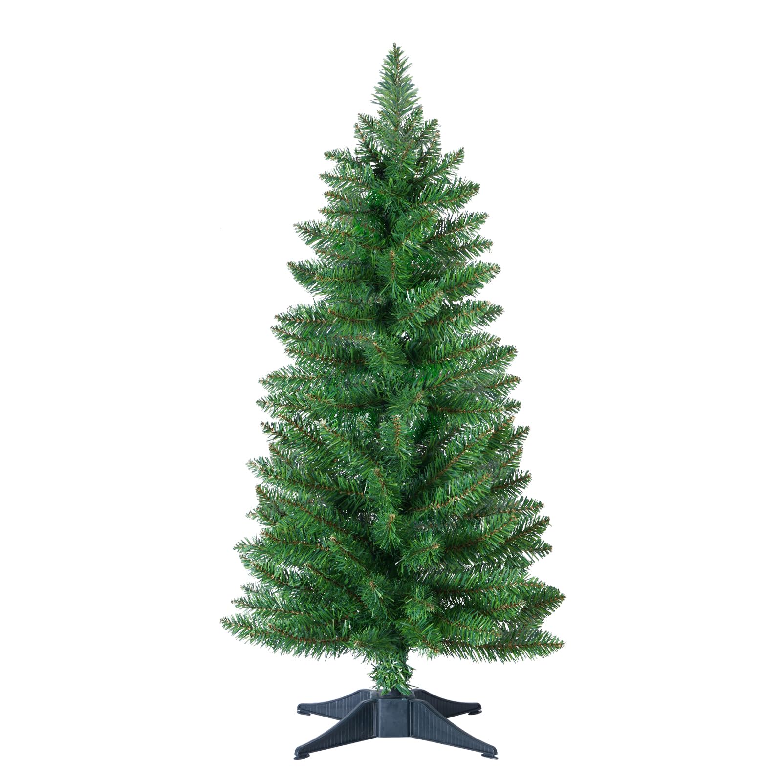 3ft artificial christmas tree, 80 led lights, 100+ ornaments 