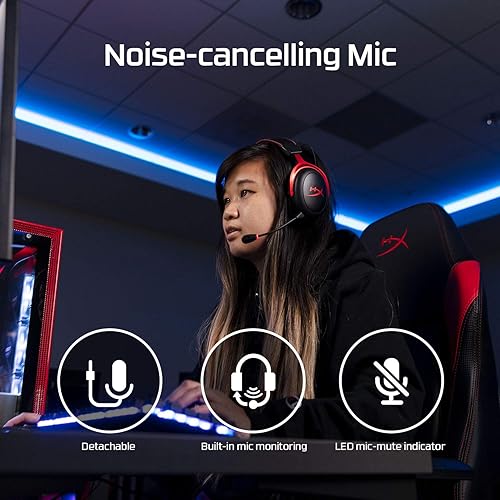 Miniatura 6 de HyperX Cloud II Wireless - Auriculares para juegos para PC PS4PS5 Nintendo Switch batería de larga duración de hasta 30 horas sonido envolvente 71