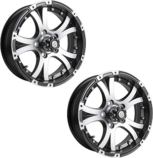 Taskmaster 2-Pack Viking Series 15x5 5x4.5-3.19 CB with Matte Black Machined Face & Lip Aluminum Trailer Wheel Rim with Cap