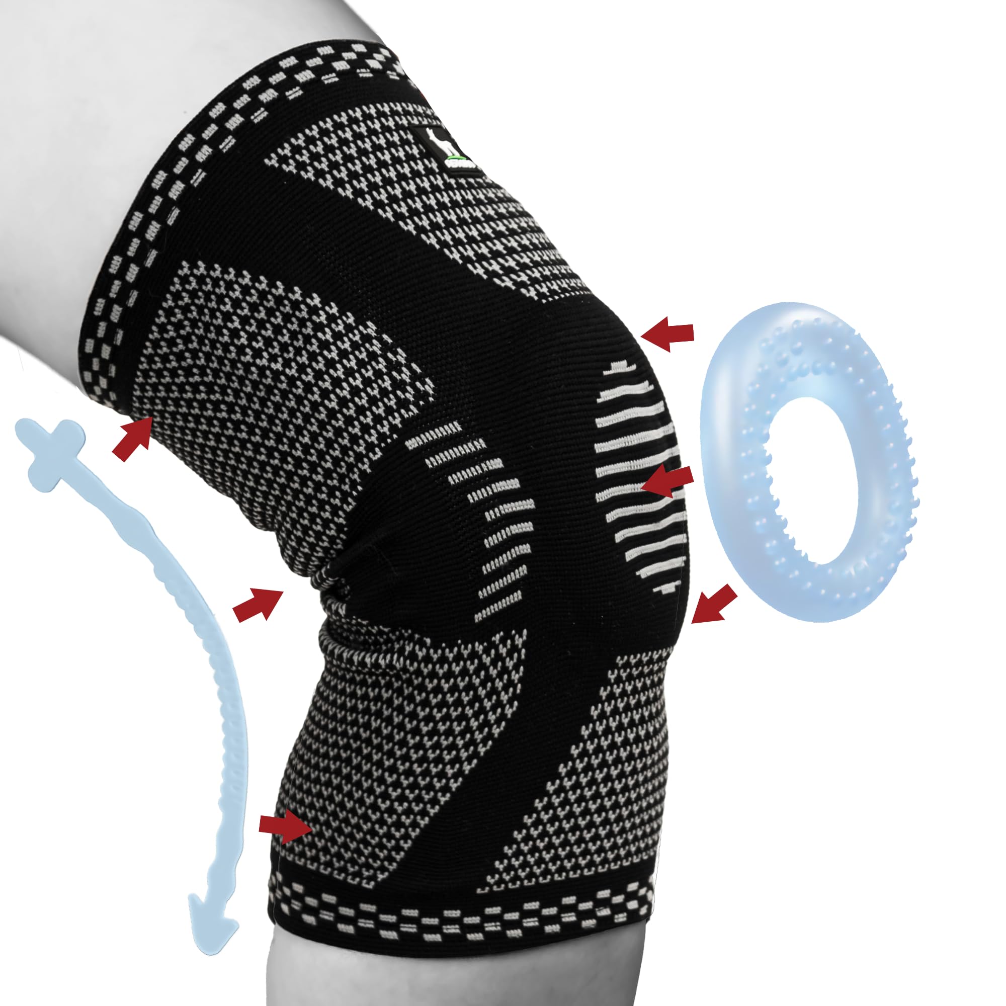 Kniebandage Verstellbar Mit Gelpolster - Sport Bandage Für Arthrose & Meniskus