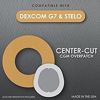 Vista 2 de CGM Overpatch Dexcom G7, Stelo Tan Center-Cut Design 25-Count Waterproof Adhesive Anti-Fray Easy Application & Removal Made in USA
