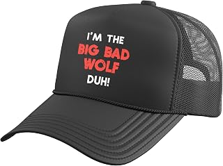 Halloween Im The Bad Wolf Funny Costume Men Women Kids Trucker Hat with Adjustable Mesh Back