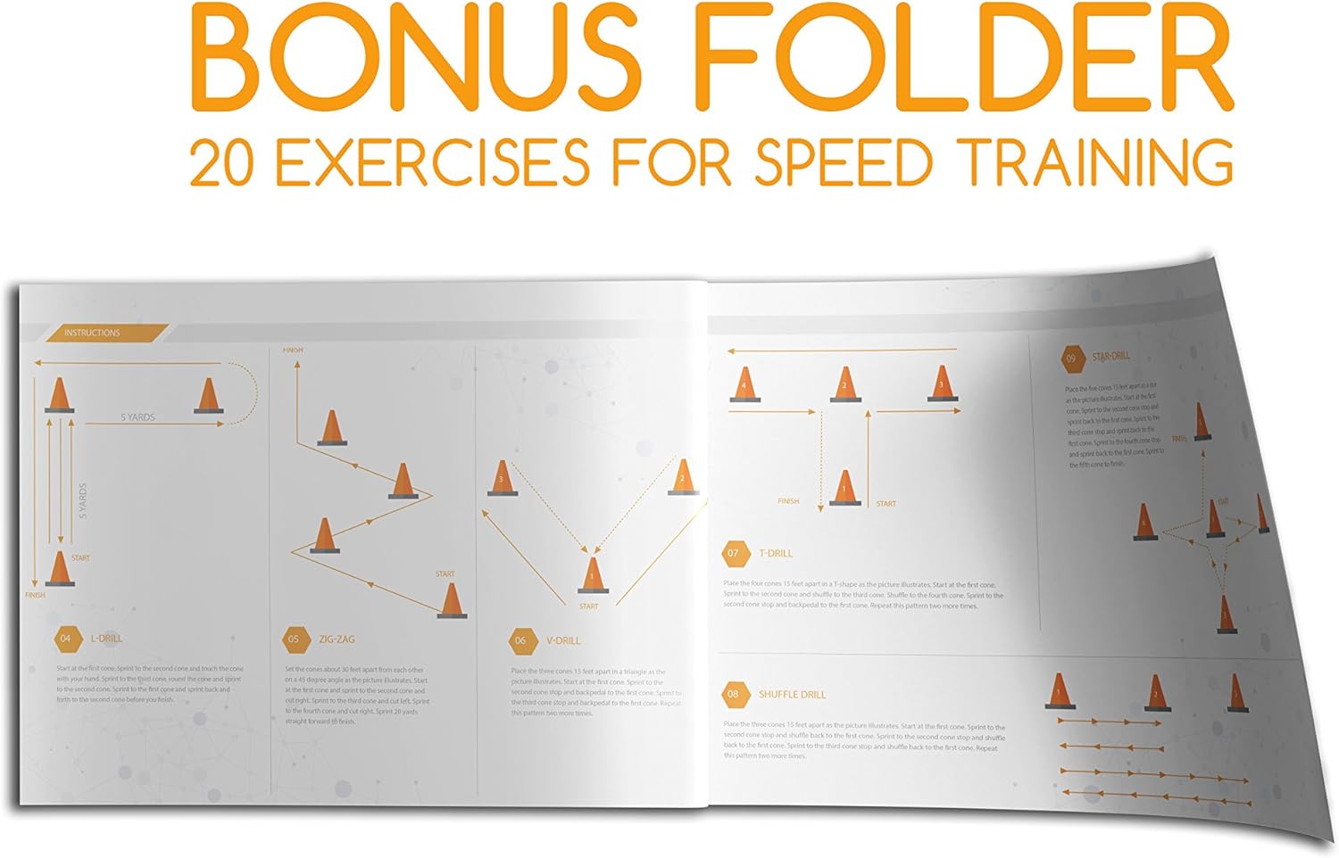 Speed Training Set - Agility Ladder, Jump Rope, Sport Cones and Exercise folder - Premium TRAINING TOOL SET For Faster Footwork And Better Movement Skills by Scandinavian Sports : Sports & Outdoors