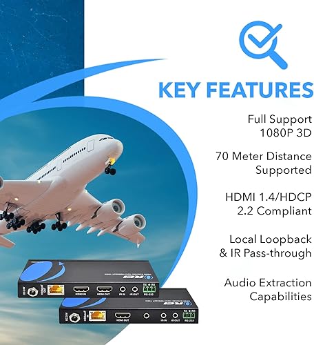 Miniatura 8 de OREI Extensor HDMI UltraHD 18G HDBaseT sobre cable CAT5eCAT6 4K  60Hz hasta 230 pies con control remoto IR dual 1080P hasta 330 pies - Alimentación