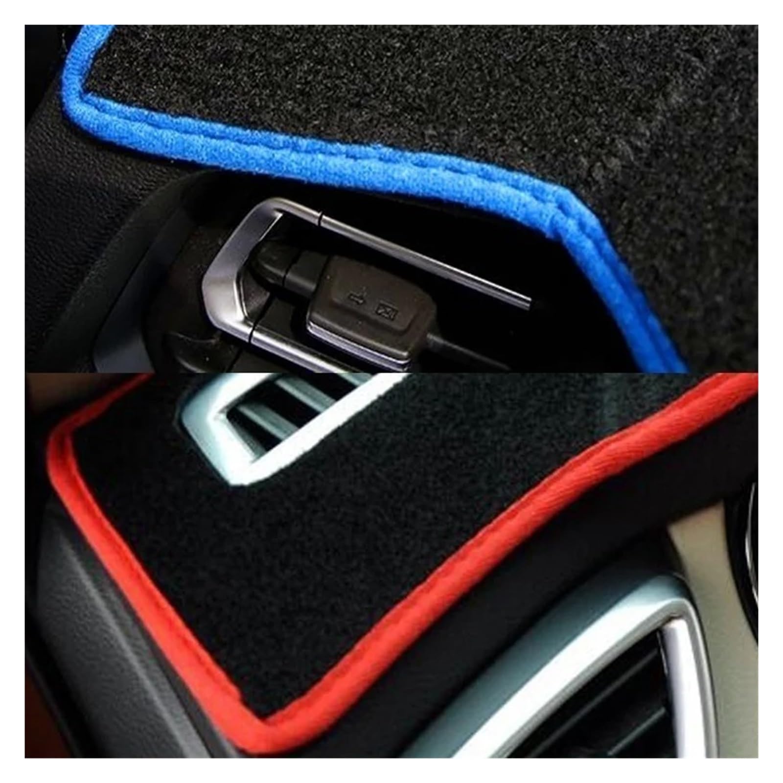 Tappetino Copri Cruscotto Per Jeep Per Compass 2021-2024 Parasole Per Cruscotto Auto Tappetino Antiscivolo Anti-UV Coche Cubierta Tablero(Left -Black)