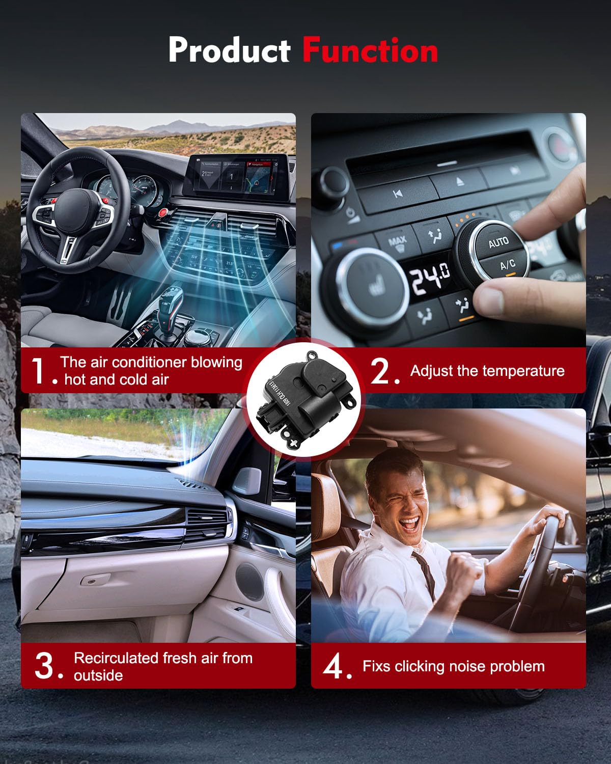 Nuevo 68238243 AA 68299450 Actuador De Puerta De Mezcla De Calentador